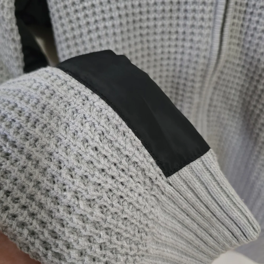 Guess Gray and Black Knit Cardigan